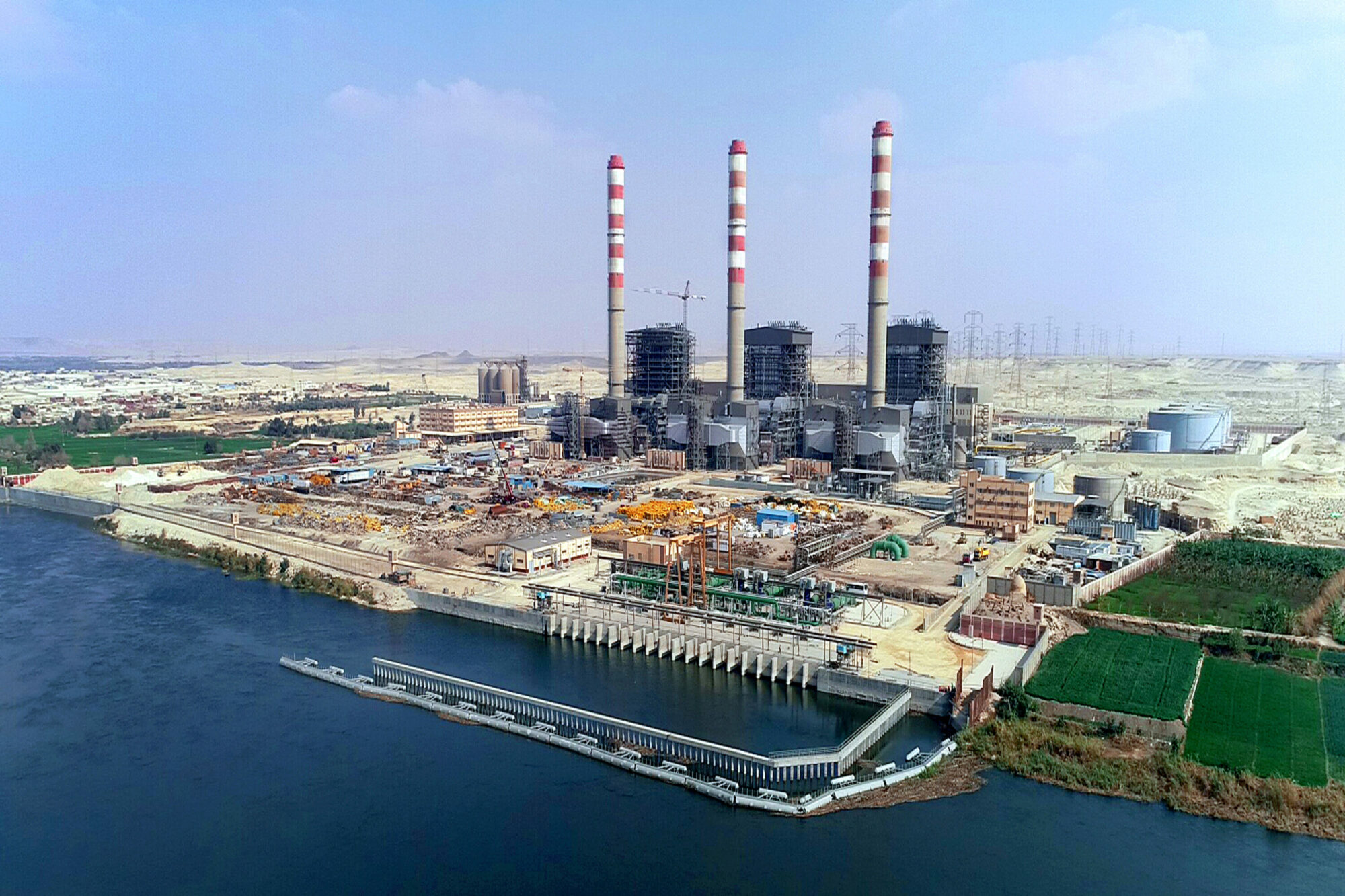 Cairo West power station beside the Nile