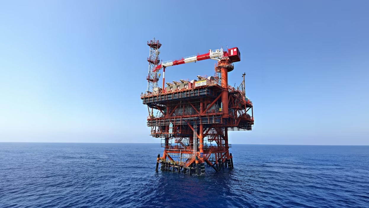 Offshore production platform in the Gulf of Suez